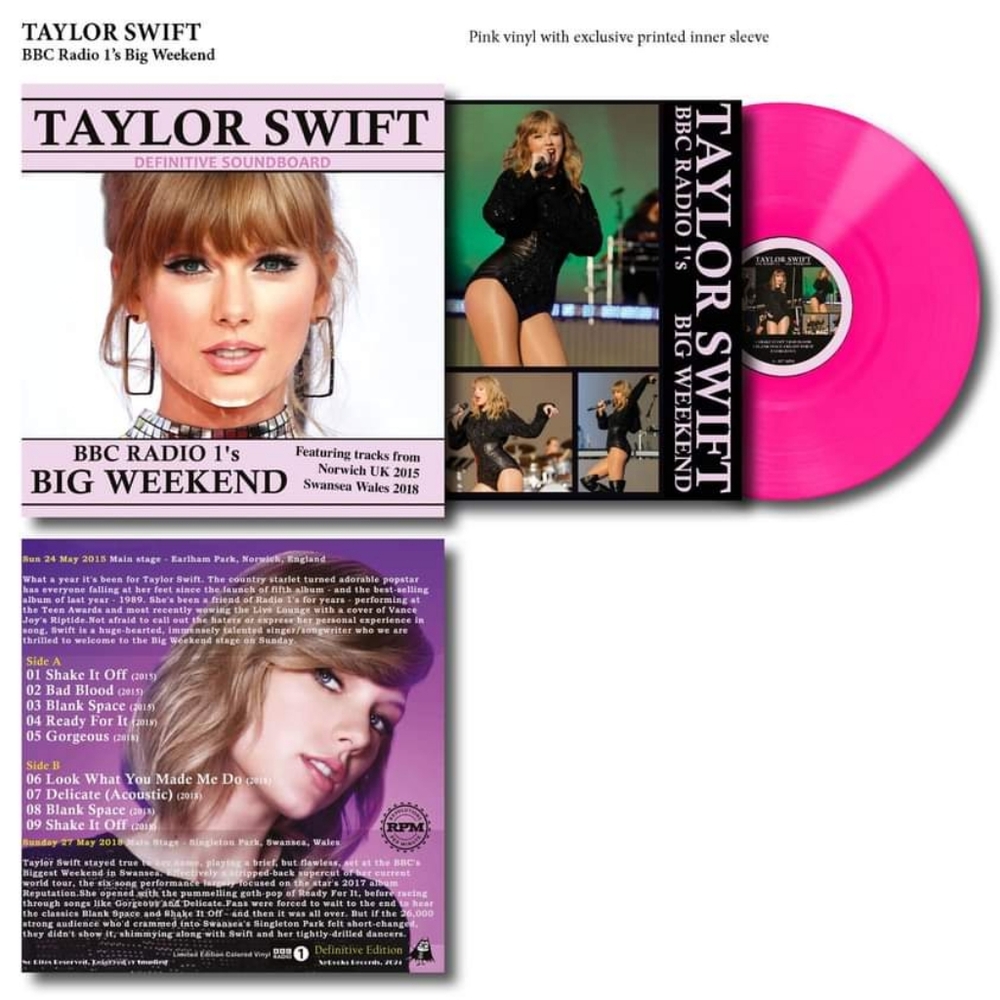 Taylor Swift BBC big weekend pink vinyl